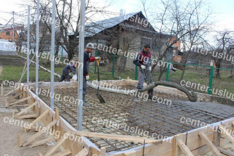 Монолитная плита под печь