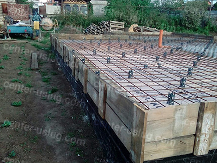 Монолитный фундамент 11х11