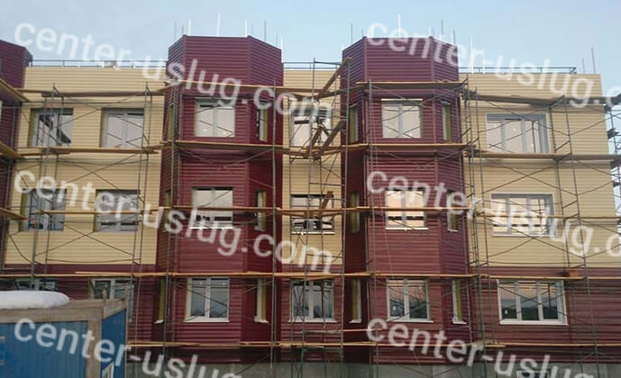 Фасадные работы здания