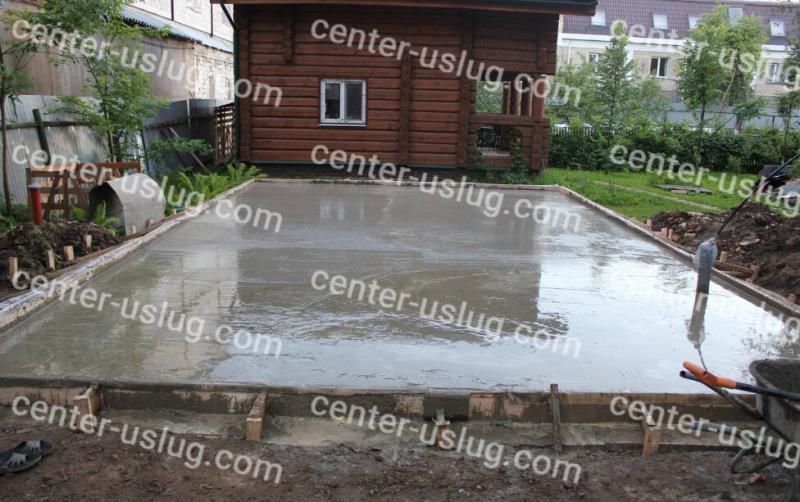 Монолитная плита под гараж