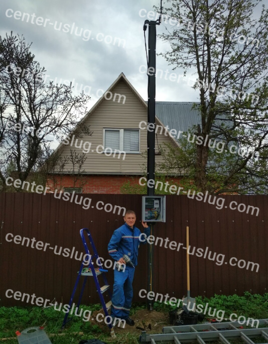 Подключение электричества от столба